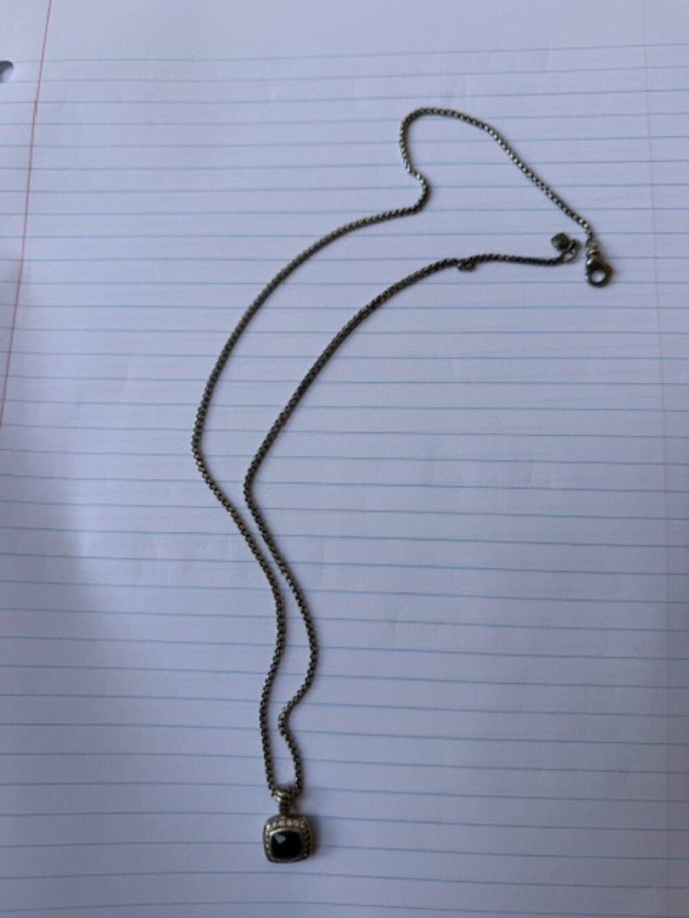David Yurman Silver Petite Albion Necklace - Picture 1 of 5